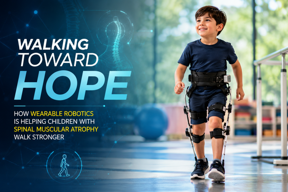 Children with Spinal Muscular Atrophy Can Walk Stronger with Wearable Robotic Assistance