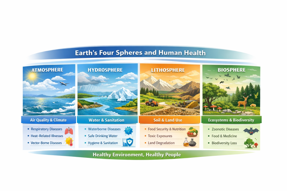 Earth - an Integrated Living System of Four Spheres